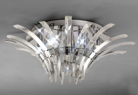Sinclair Crystal Ceiling Lights Diyas Flush Crystal Fittings